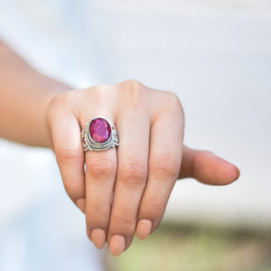 Stunning Ruby Boho Gemstone Ring 6 7 8 9 M O Q R S