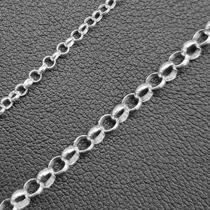 Sterling Silver 925 Chain Round Link Rolo Belcher 16" 18" 20"