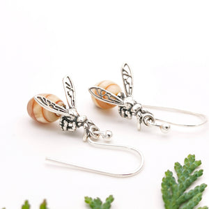 Cute Bee Earrings Dangle Nature Jewellery